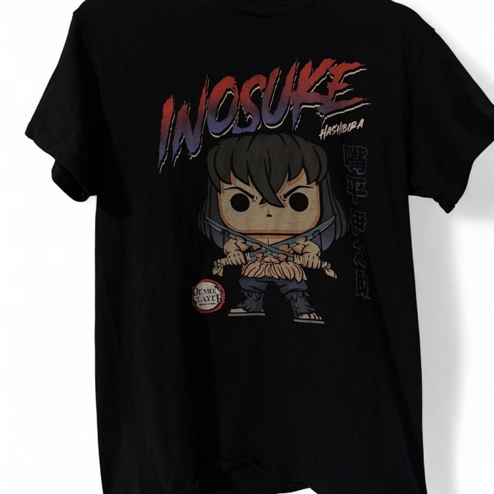 Inosuke Men's Black Graphic T-Shirt